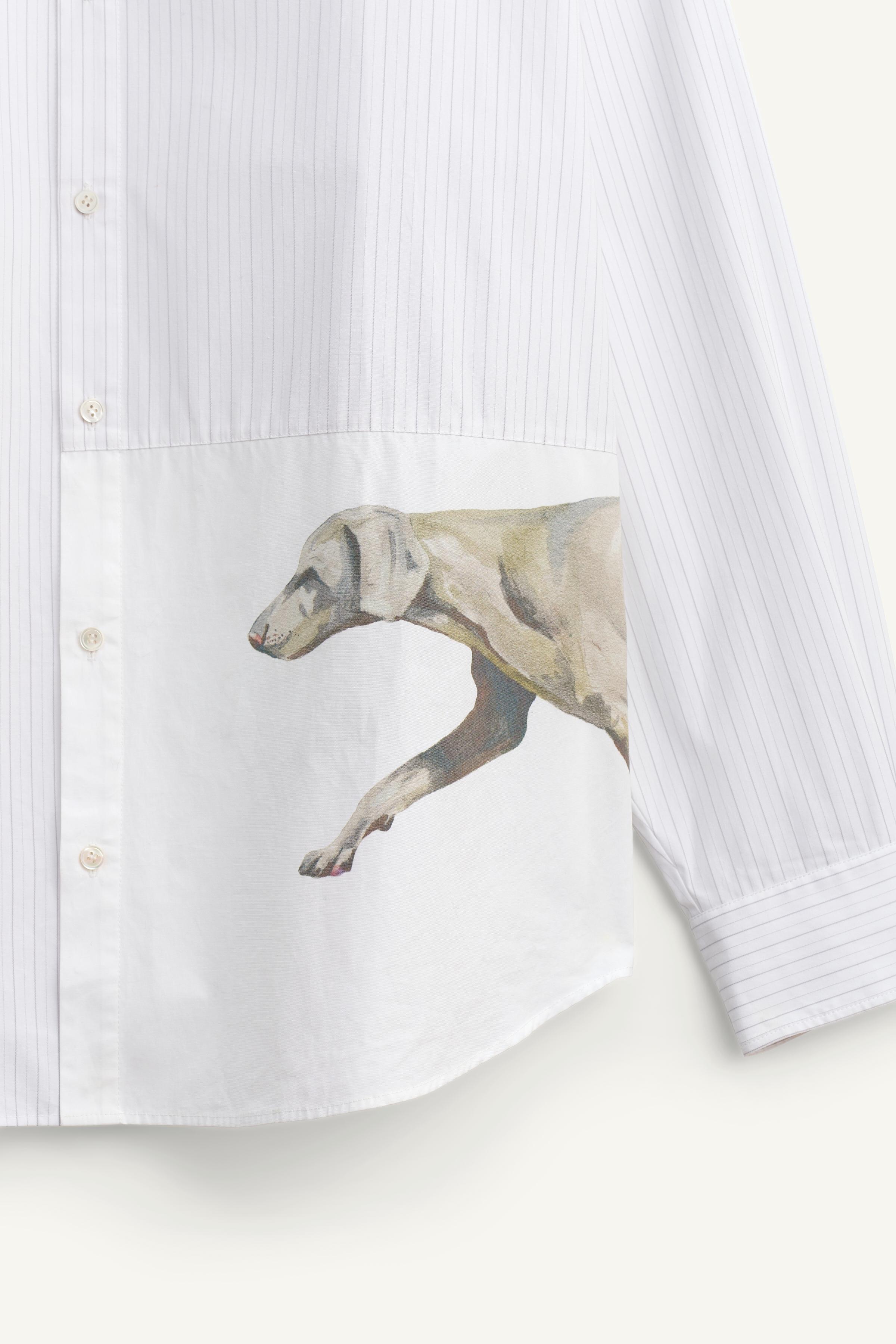 LIMITED EDITION PRINTED PATCHWORK STRIPED SHIRT